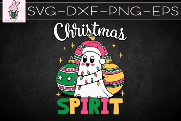 Christmas Ghost Spirit Groovy SVG: Crafts & Graphics