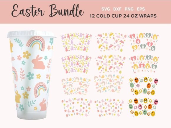 Easter Cold Cup 24oz Bundle: Graphics for Crafts