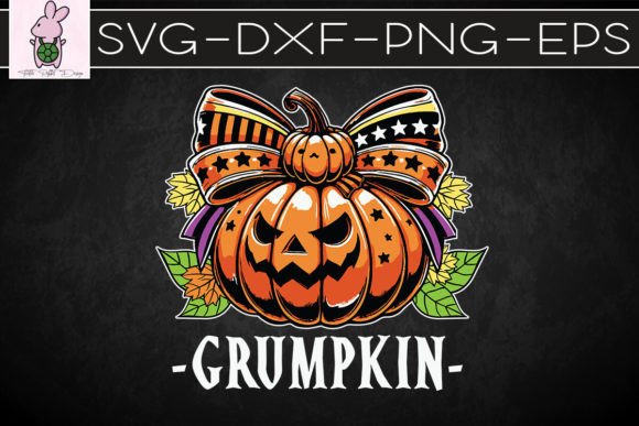 Grumpkin the Pumpkin Retro Halloween SVG