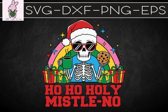 Ho Ho Ho Funny Christmas Skeleton SVG: Crafts & Graphics