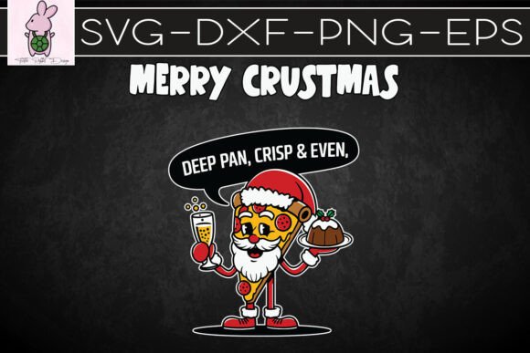 Merry Crustmas Greeting Card SVG: Graphics for Crafts & Content