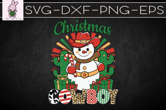 Merry Happy Christmas Cowboy SVG: Crafts & Graphics