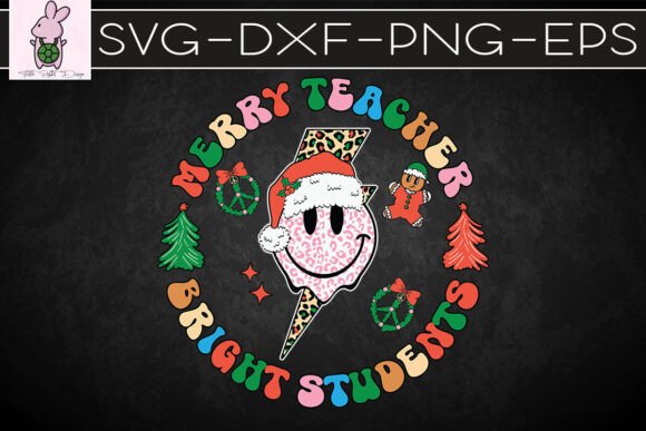 Merry Xmas Teacher Bright Student SVG: Graphics for Crafts
