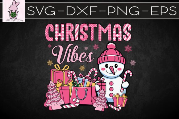 Pink Christmas Vibes Happy New Year SVG Graphics