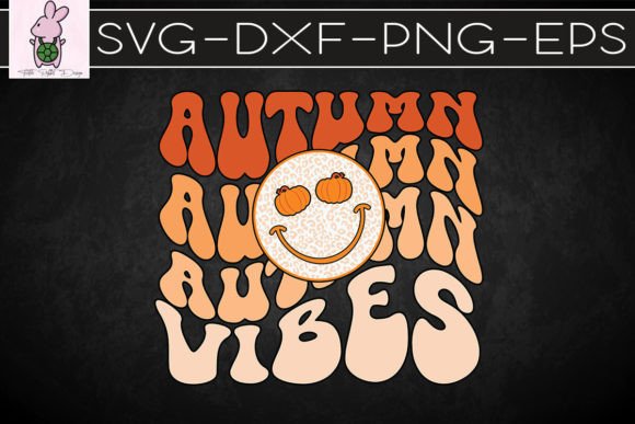 Retro Pumpkin Face Autumn Vibes SVG: Graphics for Crafts & Branding