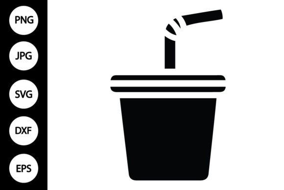 Silhouette Cup with Straw SVG: Graphics for Crafts