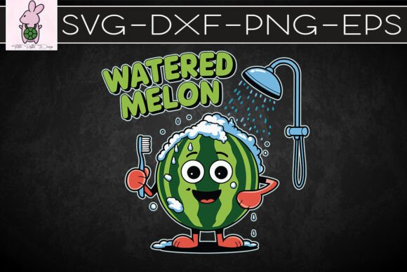 Watered Melon Funny Watermelon Pun SVG: Graphics for Crafts & Local Branding